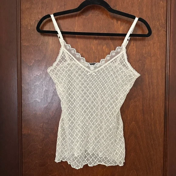 Y2K The Limited Sheer Dainty Flower Cami Tank - Picture 2 of 3